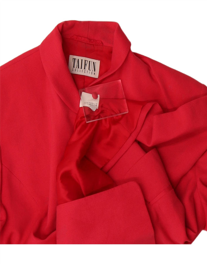 TAIFUN Womens 9 Button Blazer Jacket IT 40 Medium Red Polyester Vintage Taifun and Second-Hand Taifun from Messina Hembry 
