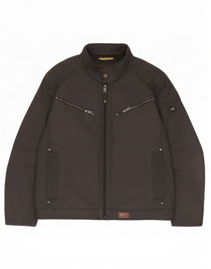 Camel Active Herren-Windbreaker-Jacke, EU 58, 2XL, schwarze Baumwolle