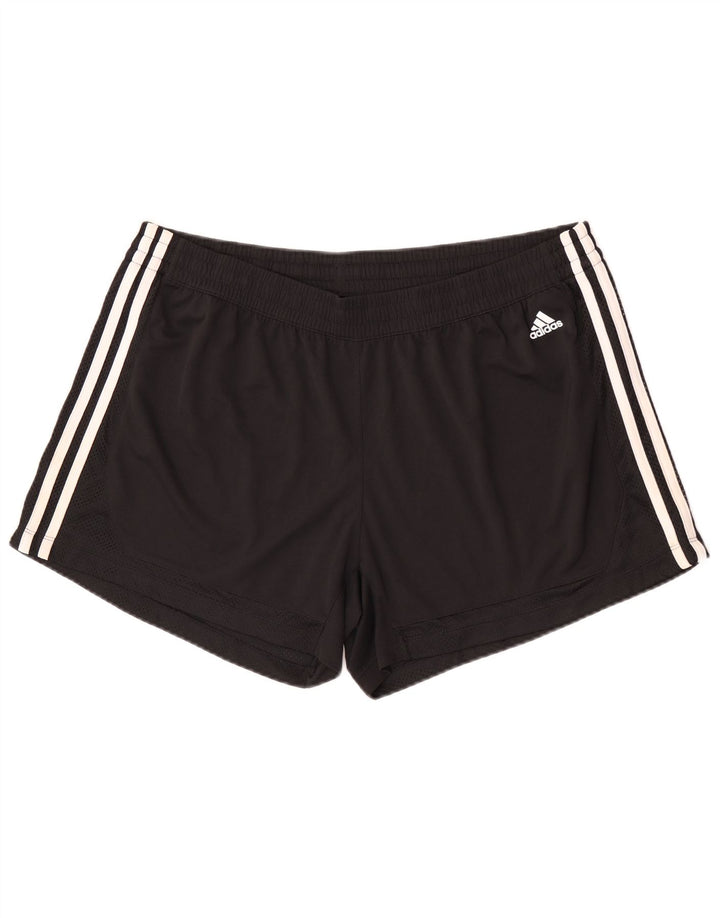 Adidas Damen Sportshorts UK 24/26 2XL Schwarz Polyester