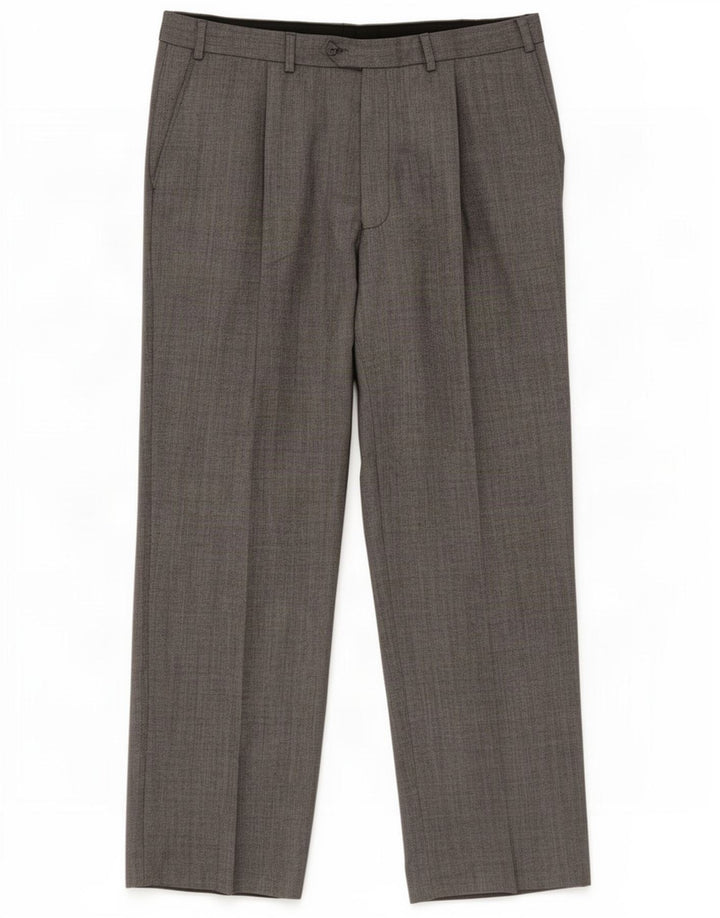 Marks & Spencer Herren Ultimate Pegged Anzughose W38 L31 Graues Polyester