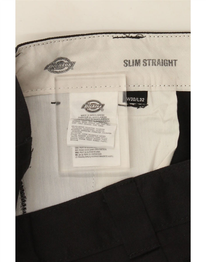 Dickies Slim Straight Chino-Hose für Herren, W30, L32, Schwarz, Polyester