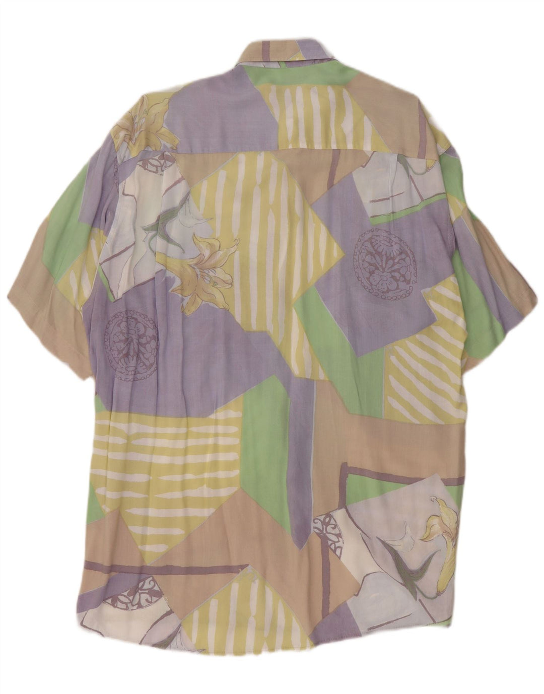 CASA MODA Herren-Kurzarmhemd, groß, mehrfarbig, Patchwork