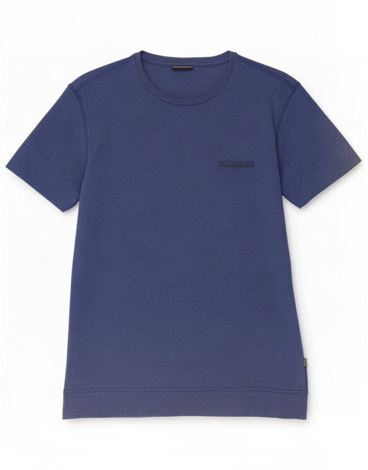 Napapijri Herren T-Shirt Top Small Blau Baumwolle