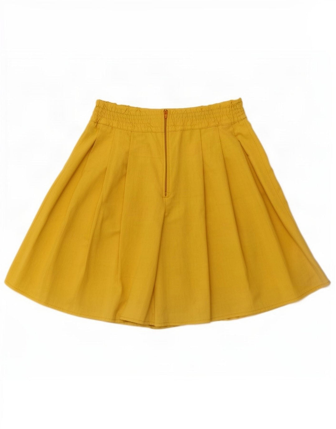 Vintage Damen Skort Minirock W26 Kleine gelbe Viskose