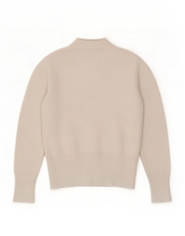 Zara Damen-Cardigan-Pullover UK 10 Small Weiß Polyamid