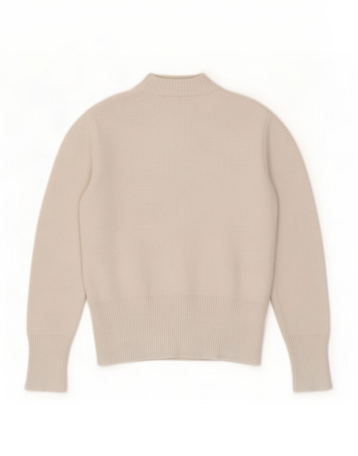 Zara Damen-Cardigan-Pullover UK 10 Small Weiß Polyamid
