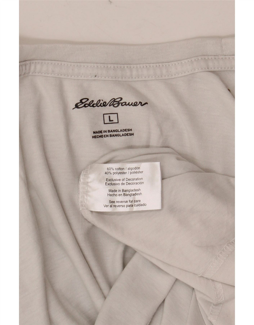 EDDIE BAUER Herren T-Shirt Top Große weiße Baumwolle