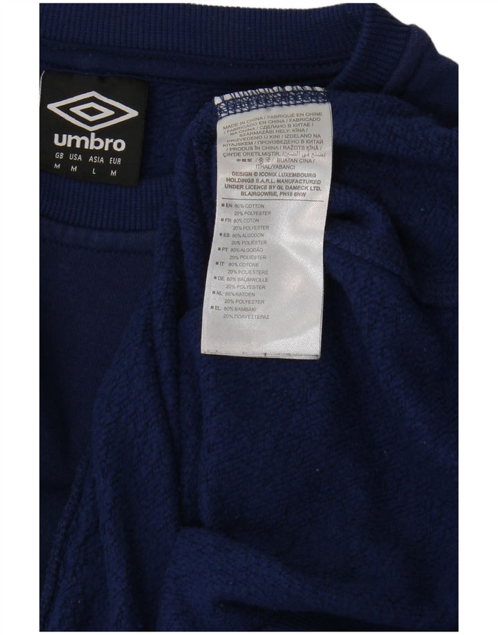 Umbro Herren-Sweatshirt-Pullover aus mittelblauer Baumwolle