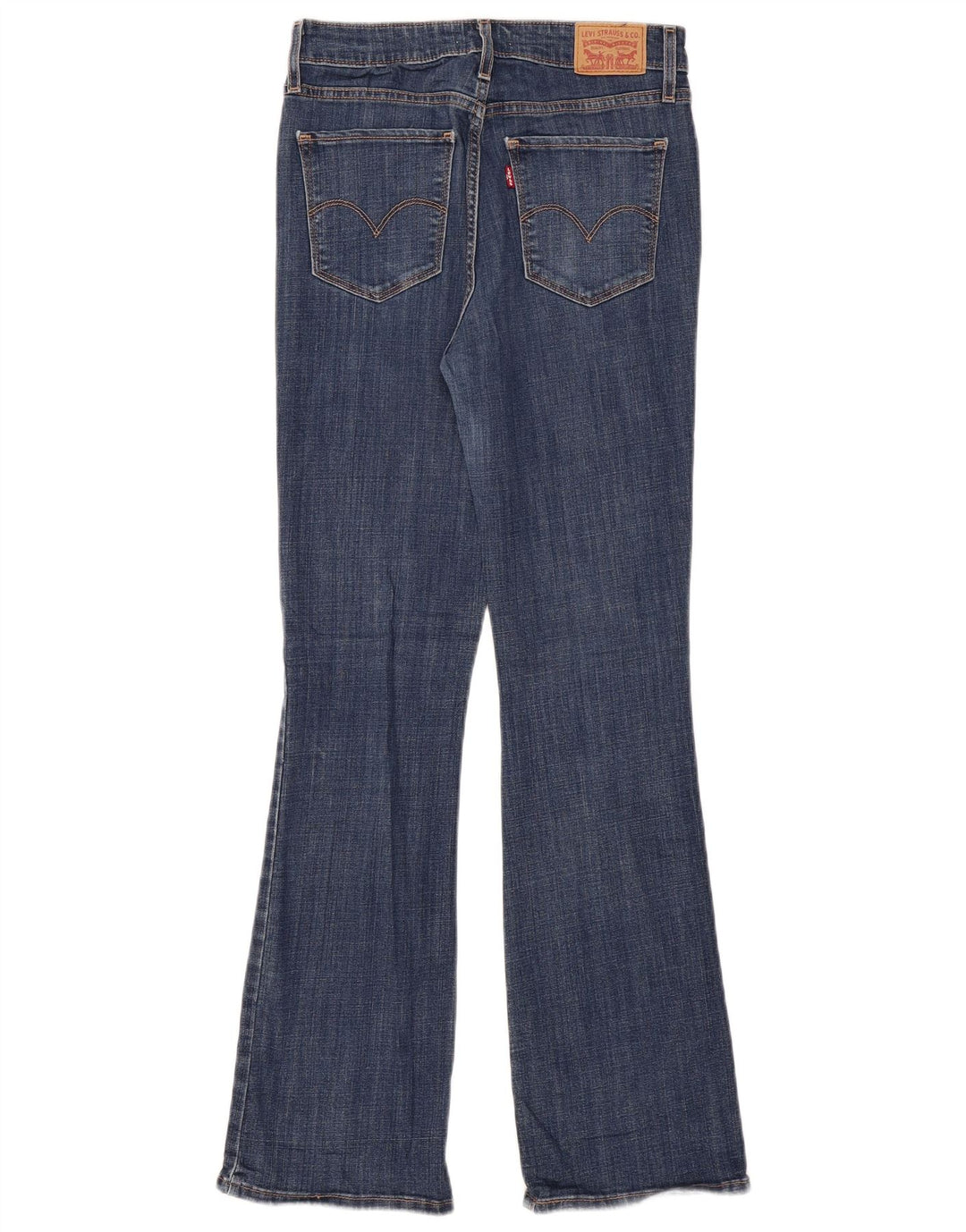 LEVI'S Damen 725 Bootcut-Jeans mit hohem Bund, W28, L32, blaue Baumwolle