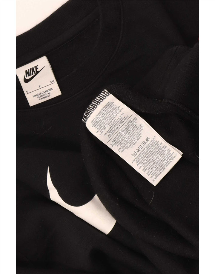Nike Damen-Sweatshirt mit grafischem Print, Gr. 10, Größe S, Schwarz, Farbblock