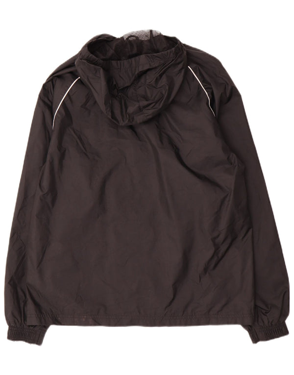 Adidas Jungen-Trainingsanzug mit Kapuze, Top-Jacke, 13–14 Jahre, schwarzes Polyester