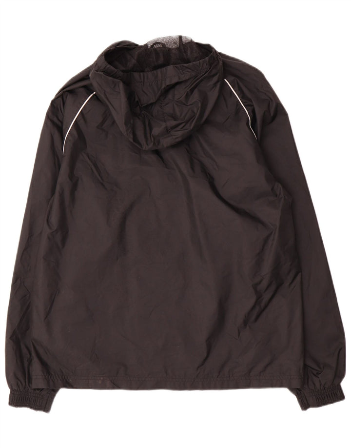 Adidas Jungen-Trainingsanzug mit Kapuze, Top-Jacke, 13–14 Jahre, schwarzes Polyester