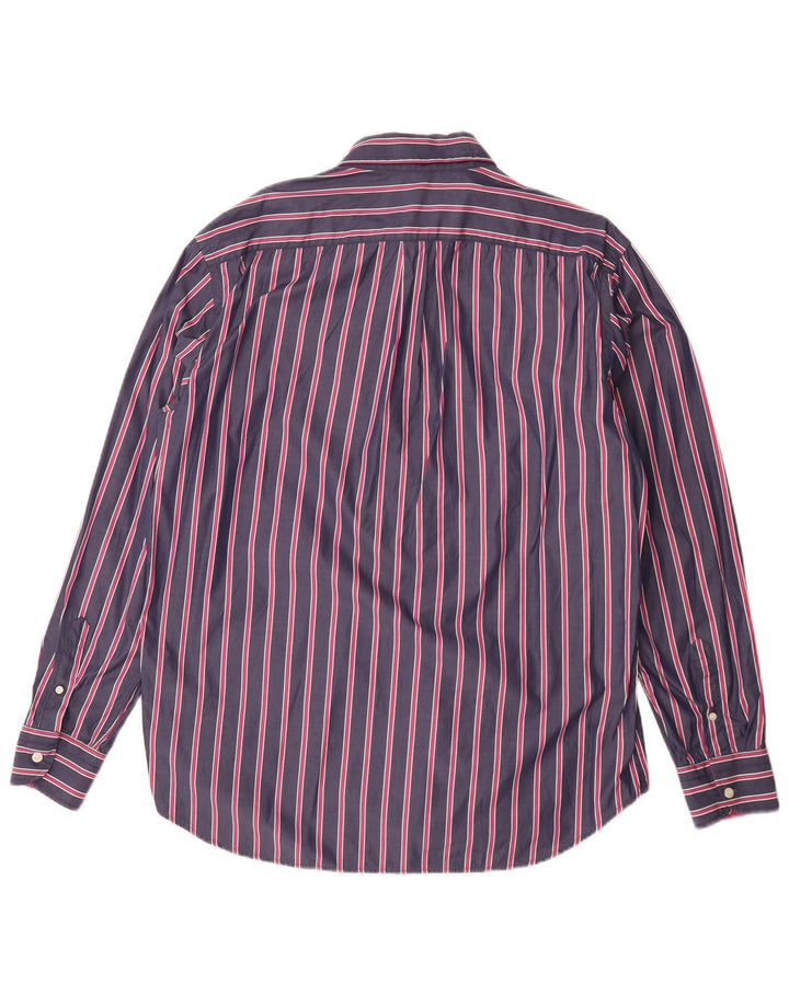 Harmont & Blaine Herrenhemd 2XL Marineblau gestreift aus Baumwolle