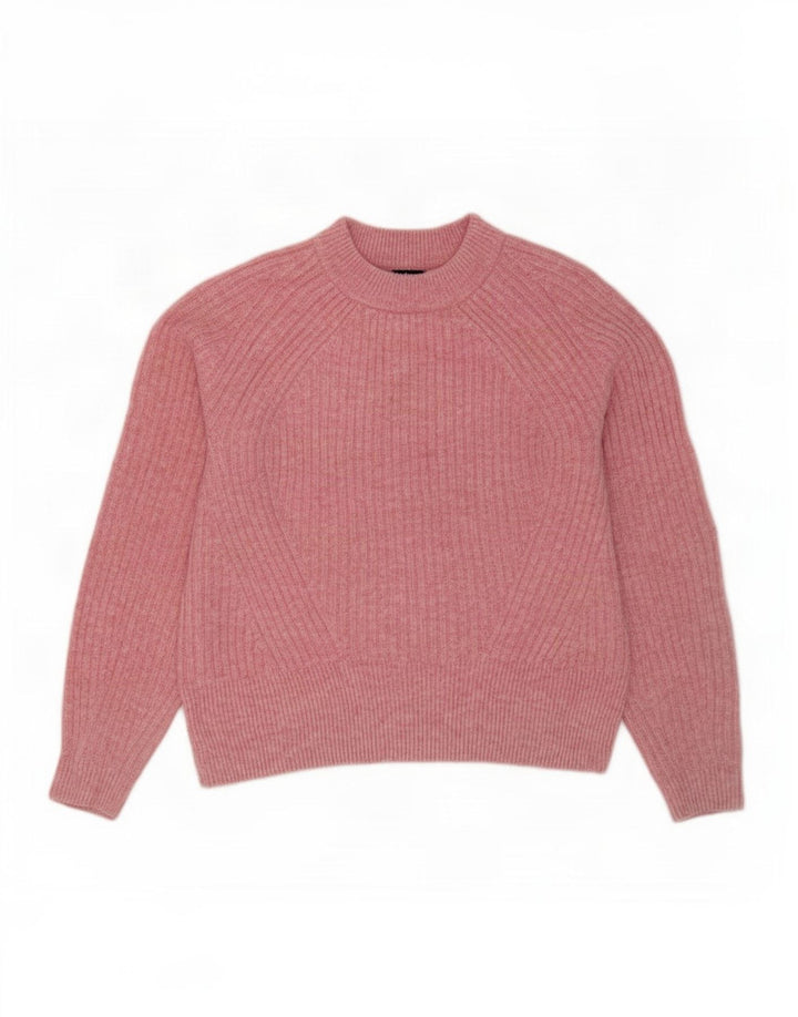 Marks & Spencer Damen-Pullover, übergroß, Rundhalsausschnitt, Gr. 10, Größe S, Rosa