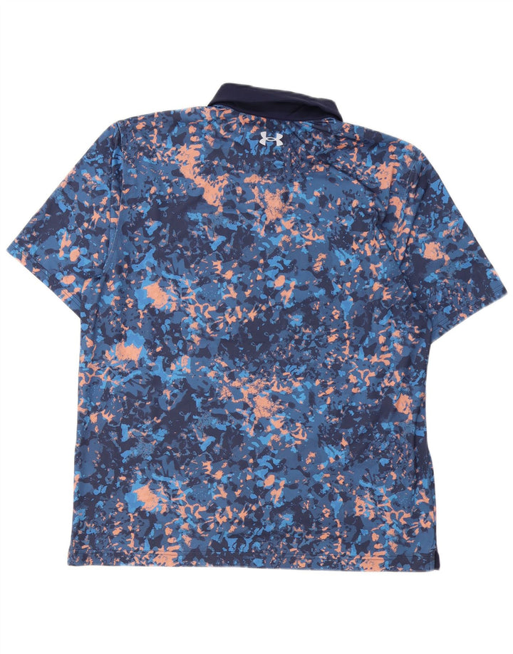 Under Armour Herren-Poloshirt, groß, marineblau, Batikfärbung