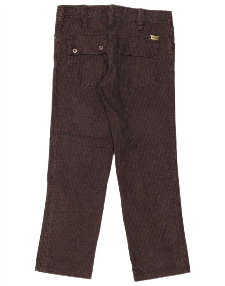 ELLESSE Gerade Damen-Cargohose IT 44 Mittel W32 L28 Grauer Nadelstreifen