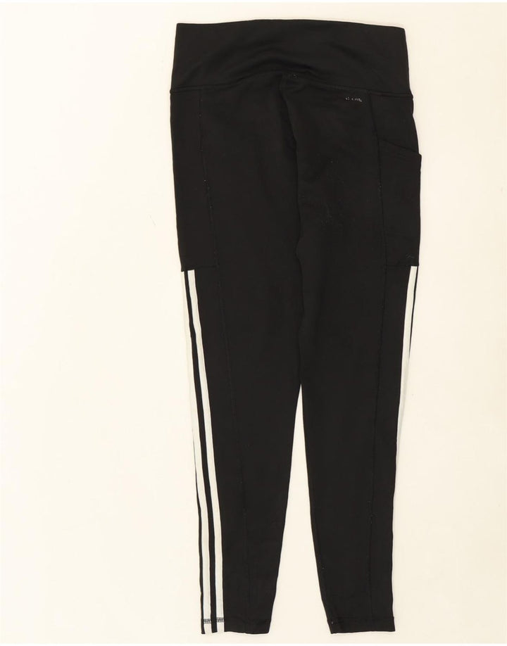 ADIDAS Womens Climalite Leggings UK 12/14 Medium  Black Polyester Vintage Adidas and Second-Hand Adidas from Messina Hembry 