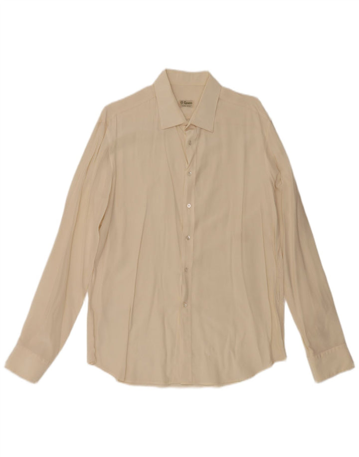 Epsom Herrenhemd Medium Off White Silk
