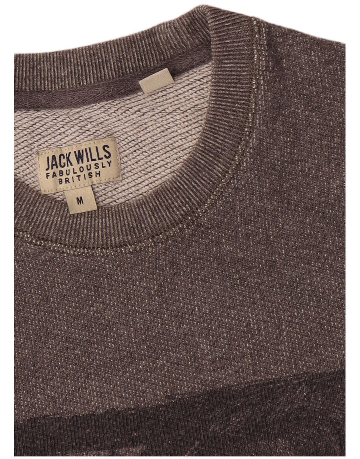 Jack Wills Herren-Sweatshirt mit Grafik, mittelgraue Baumwolle