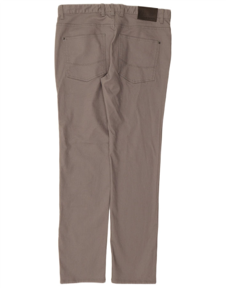 Gerade Freizeithose für Herren von Ted Baker, W34, L32, graue Baumwolle