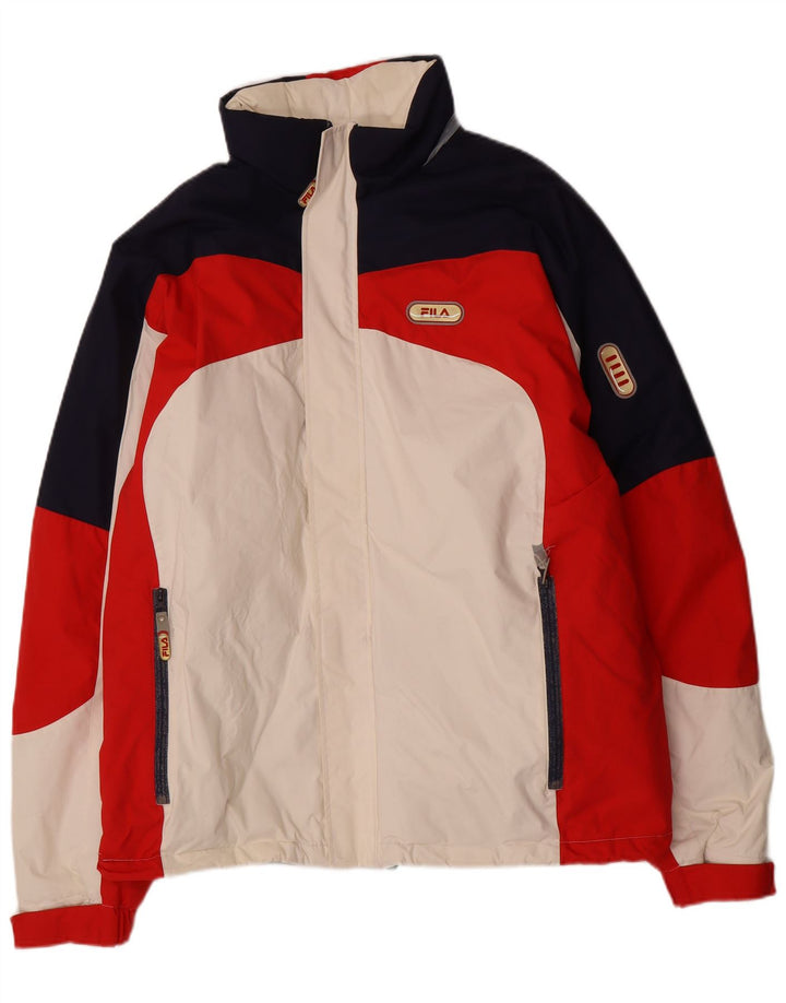 Fila Herren Skijacke UK 42 XL Mehrfarbiges Colourblock-Polyamid