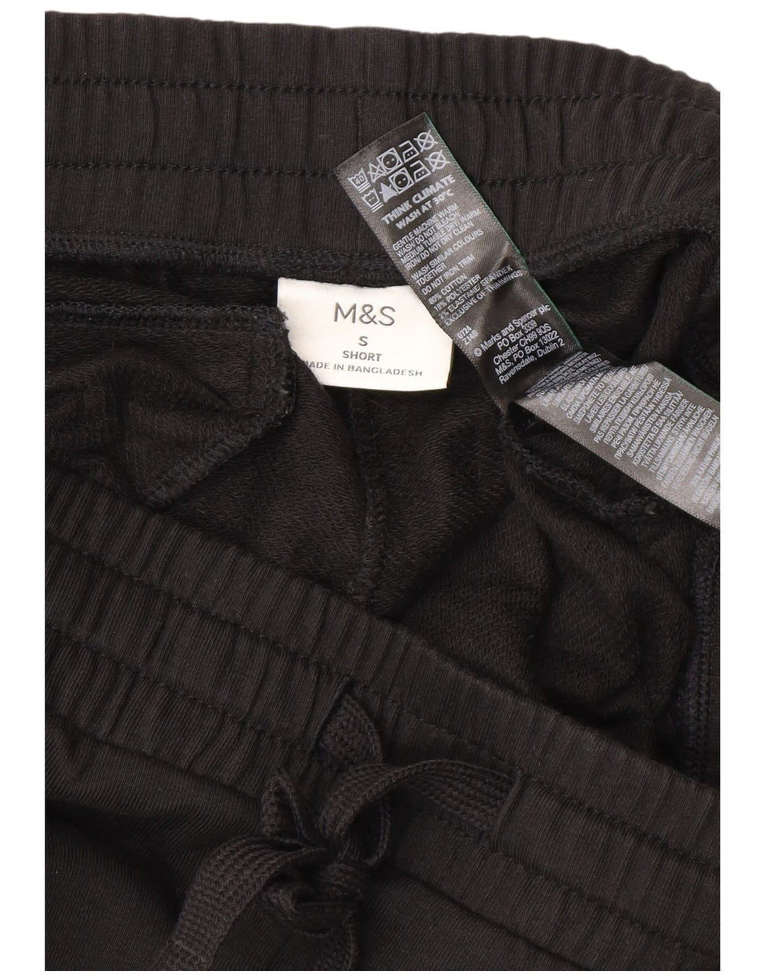 MARKS & SPENCER Mens Tracksuit Trousers Small  Black Cotton
