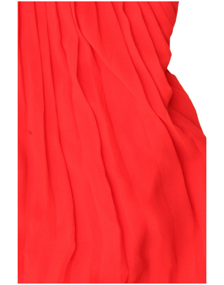 Ärmelloses A-Linien-Kleid für Damen von Oasis, UK 14, Größe L, Rot, Farbblock-Polyester