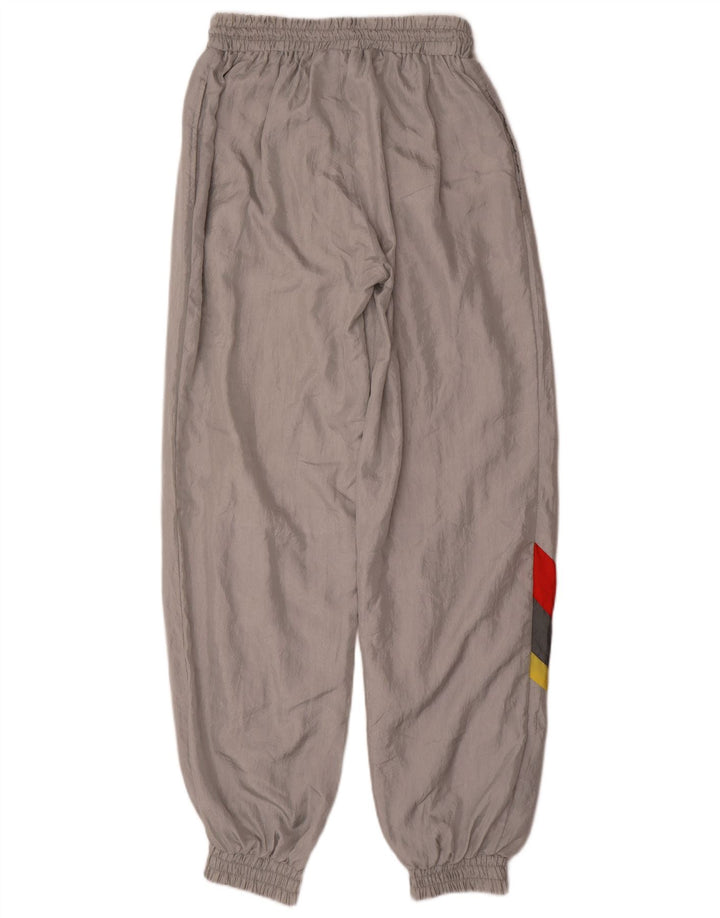 Vintage Herren-Trainingshose, Jogginghose, Mittelgrau, Colourblock-Polyamid