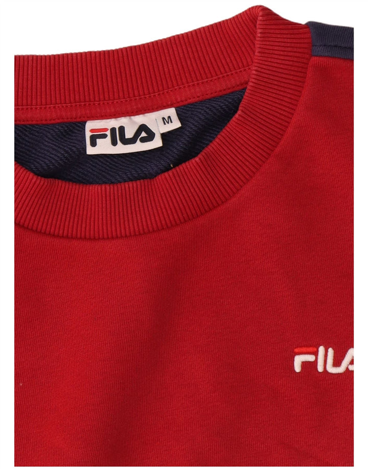 Fila Herren-Sweatshirt-Pullover aus mittelblauer, marineblauer Colourblock-Baumwolle