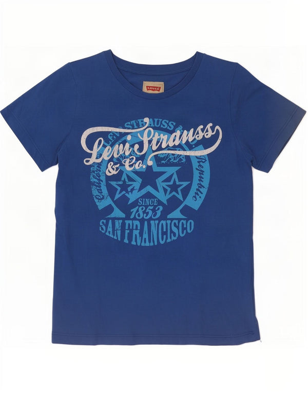 Levi's Boys Graphic T-Shirt Top 11-12 Years Blue Cotton