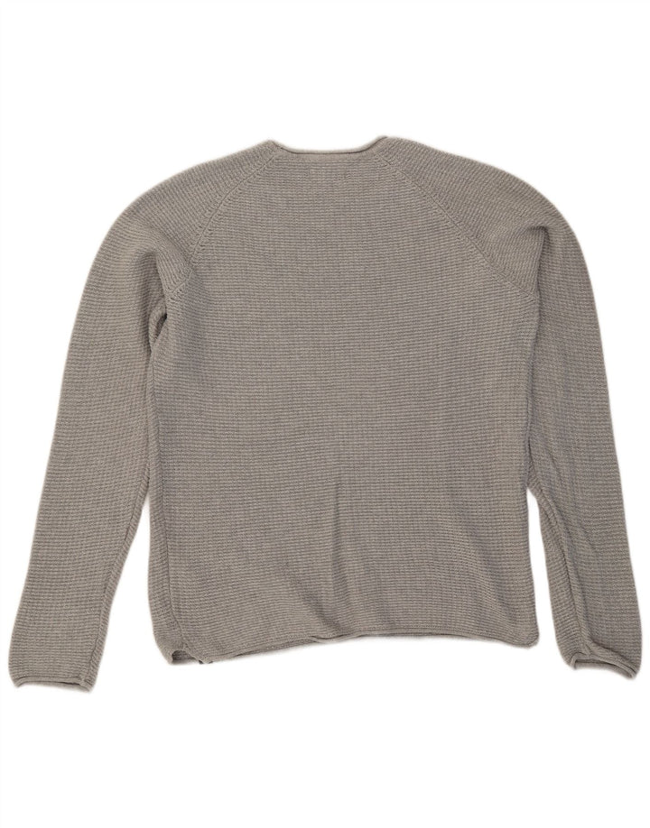 JACK & JONES Herren-Pullover mit Rundhalsausschnitt, XL, graue Baumwolle