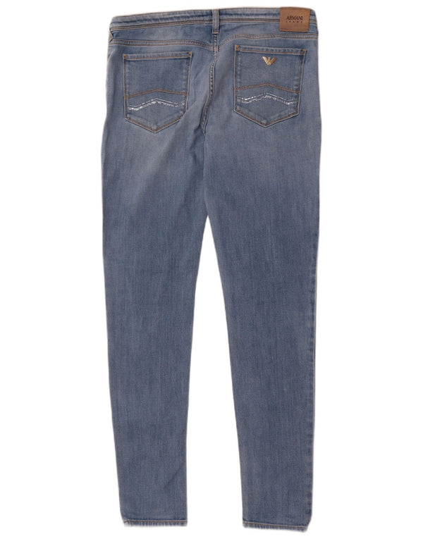 Armani Damen Skinny Jeans W33 L31 Blaue Baumwolle