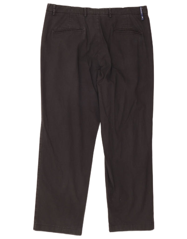 Trussardi Herren-Anzughose, gerade, Größe 58, 4XL, W42, L30, Schwarz, Baumwolle