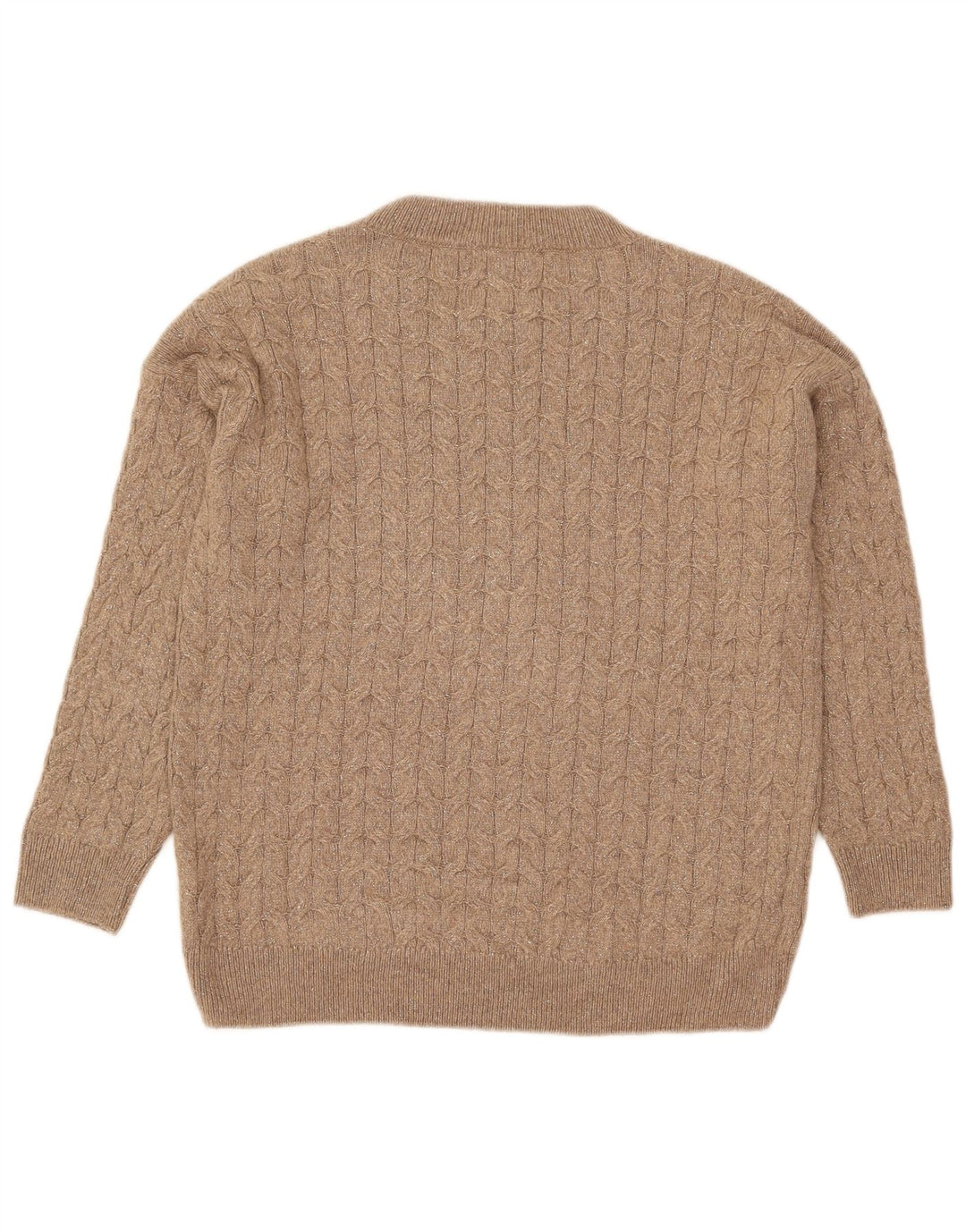 Massimo Dutti Damen-Pullover, übergroß, Rundhalsausschnitt, Gr. 10, Größe S, Grau