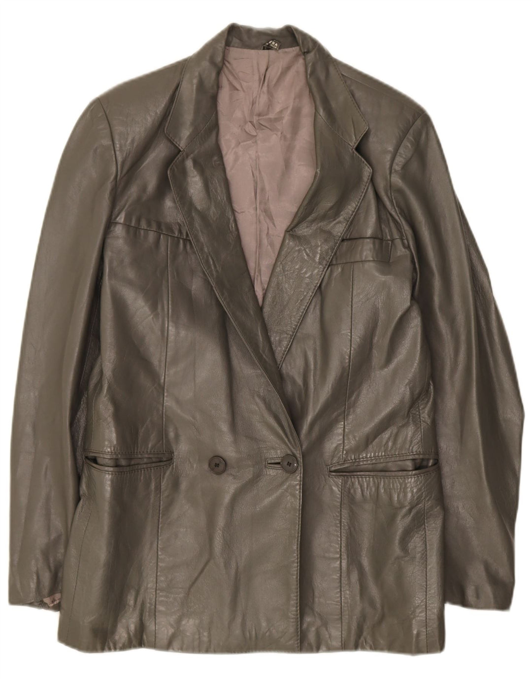 Vintage Damen Zweireihige Blazerjacke UK 14 Mittelgrün