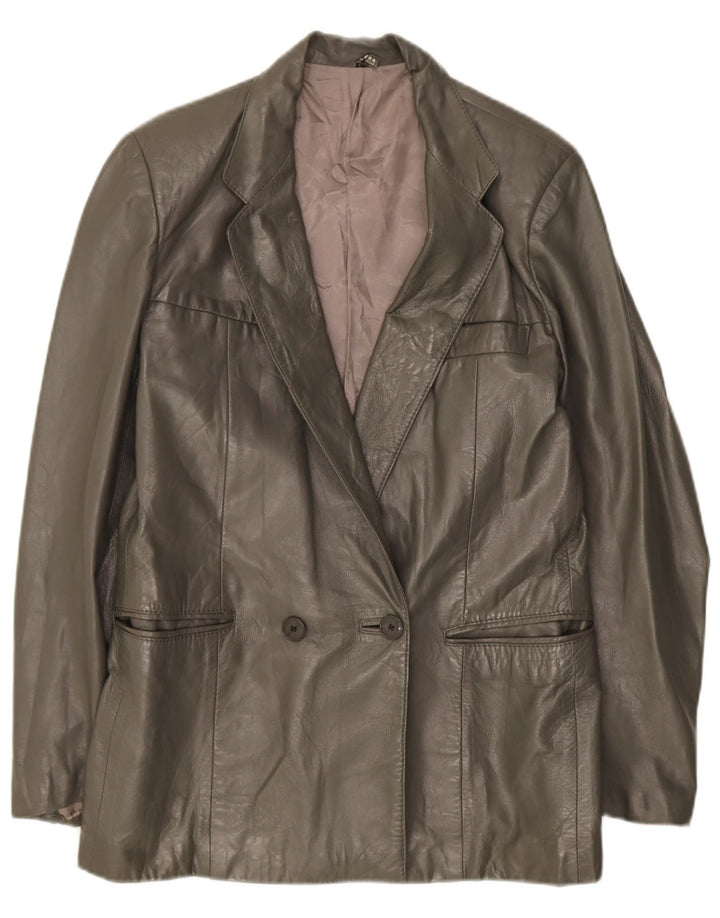 Vintage Damen Zweireihige Blazerjacke UK 14 Mittelgrün
