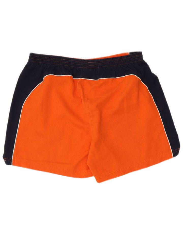 Asics Herren-Sportshorts, groß, orangefarbenes Farbblock-Polyester