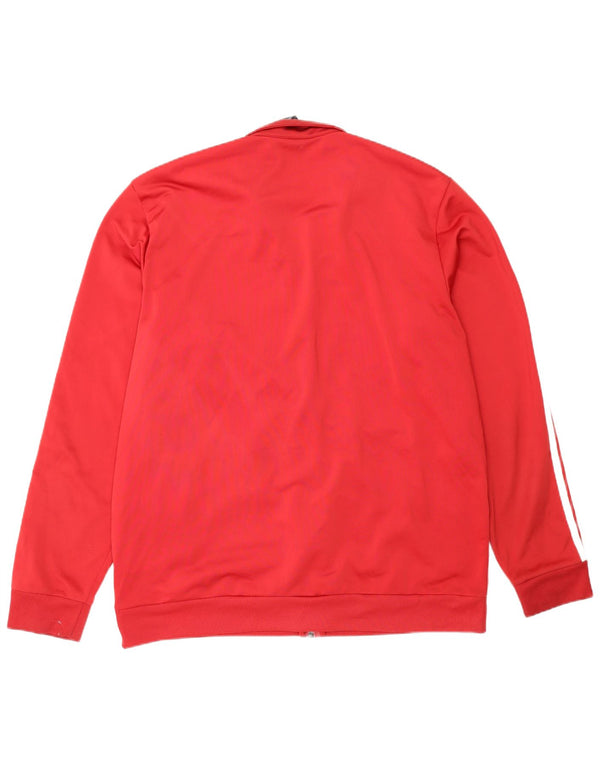 Adidas Herren Trainingsanzug Top Jacke XL Rot Polyester