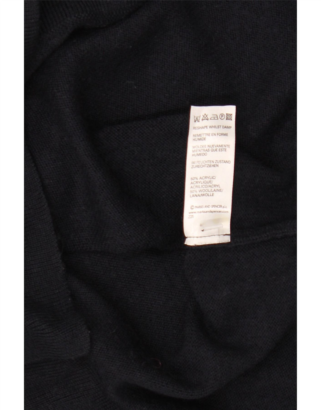 Marks & Spencer Damen Rollkragenpullover, Gr. 40, Marineblau
