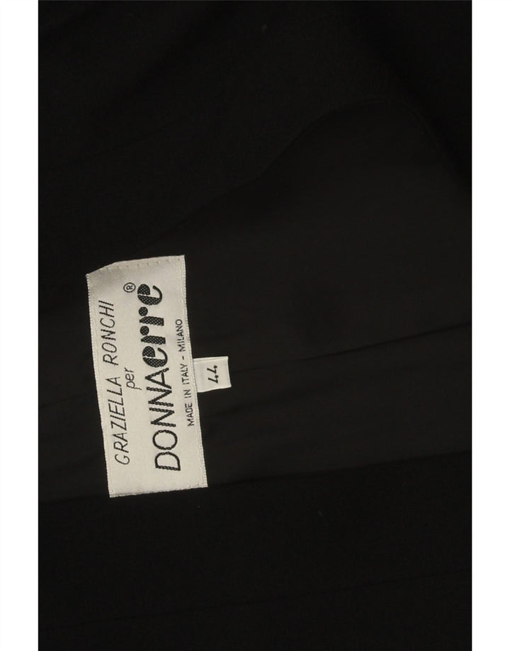 Vintage Damen 1 Knopf Blazer Jacke IT 44 Medium Schwarz