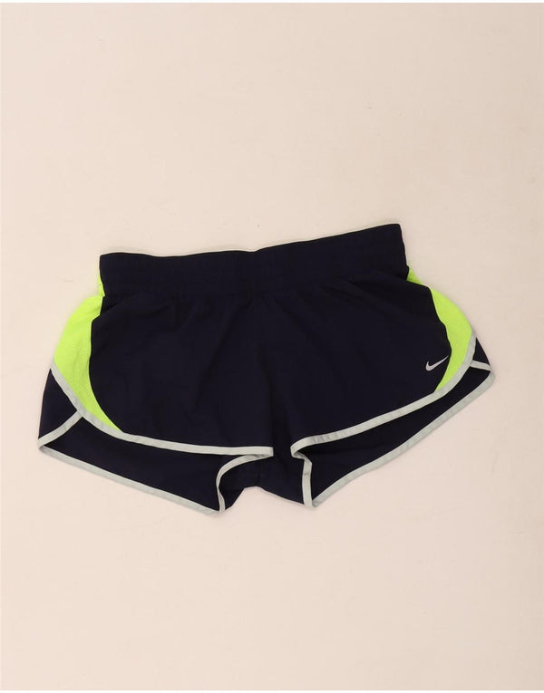 Nike Damen Dri Fit Loose Sport Shorts UK 14 Large Marineblau Sport