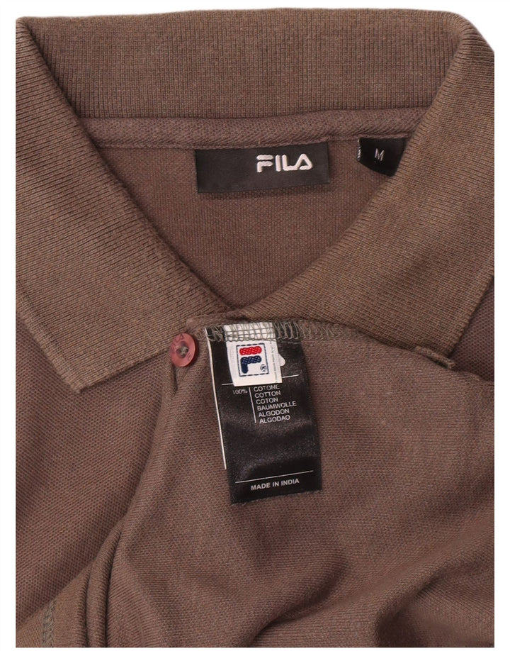 FILA Herren-Poloshirt, mittelgrau, Baumwolle, klassisch