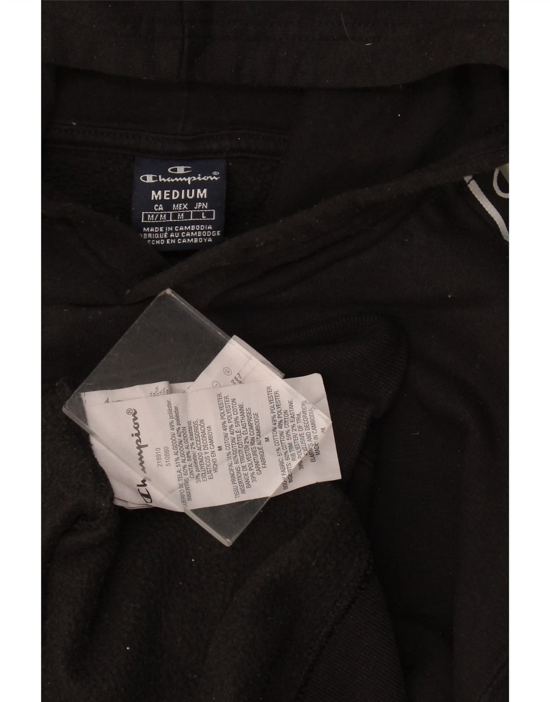 Champion Herren-Kapuzenpullover mit Grafik, mittelschwarz, Baumwolle