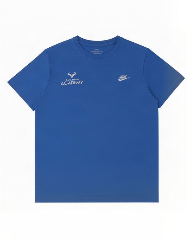 Nike Herren Rafa Graphic T-Shirt Top aus mittelblauer Baumwolle