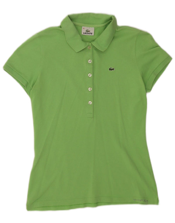 Lacoste Damen-Poloshirt, Größe 40, mittelgrüne Baumwolle