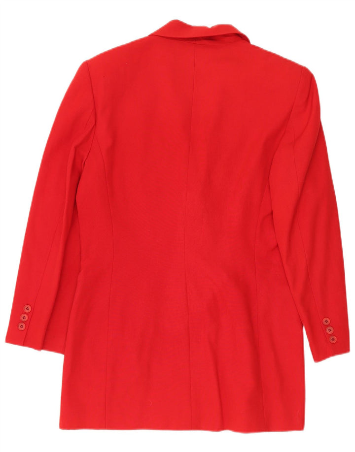 SUPERIOR Longline-Blazerjacke mit 3 Knöpfen für Damen IT 42 Mittelrotes Acetat