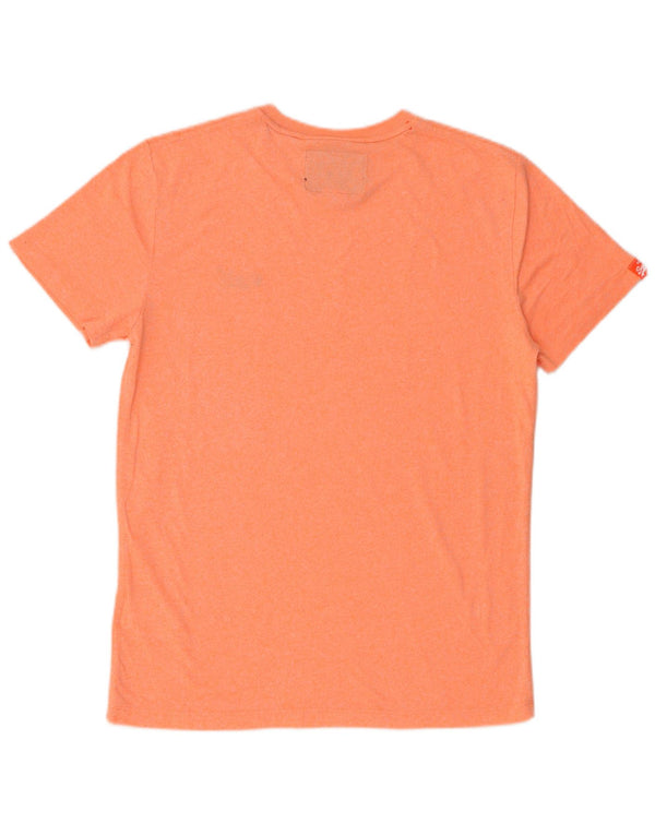 Superdry Herren T-Shirt Top Large Orange Baumwolle