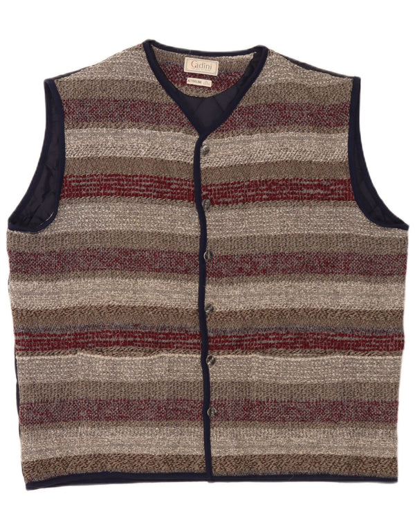 Cadini Herren-Strickweste UK 43/44 XL Mehrfarbig gestreift