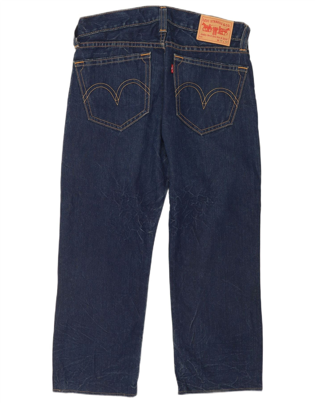 Levi's lockere Herrenjeans W34 L27 marineblaue Baumwolle