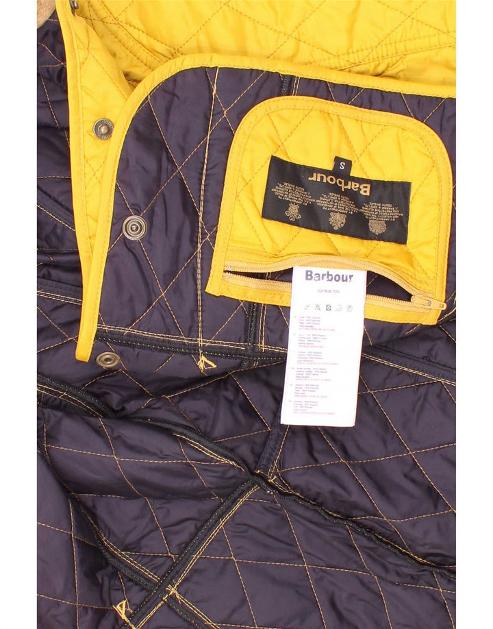 Barbour Steppjacke für Mädchen, 5–6 Jahre, klein, gelbes Colourblock-Polyamid